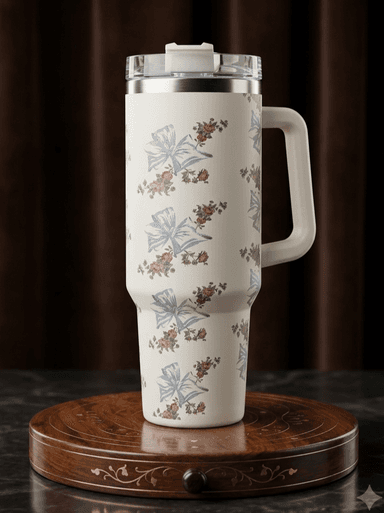 Insulated Tumbler (white printed) mini img 1