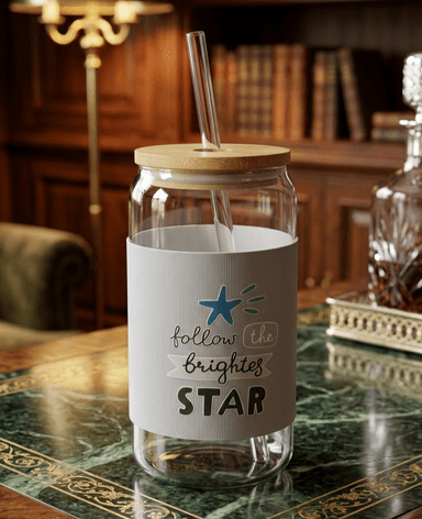 Glass Sipper (leather strap) mini img 1