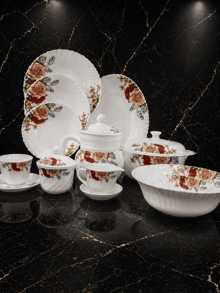 Dinner Set Marble 72-pcs (Opal Glass) img