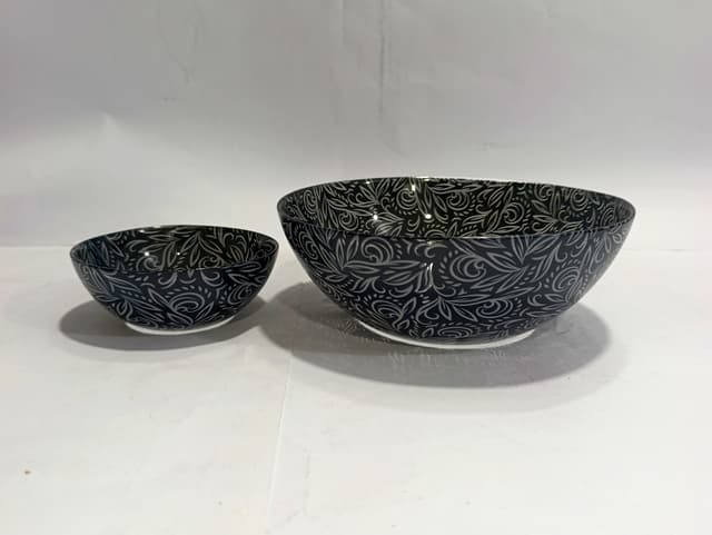 Bowl Set Printed Blue Black  7 pcs img 01