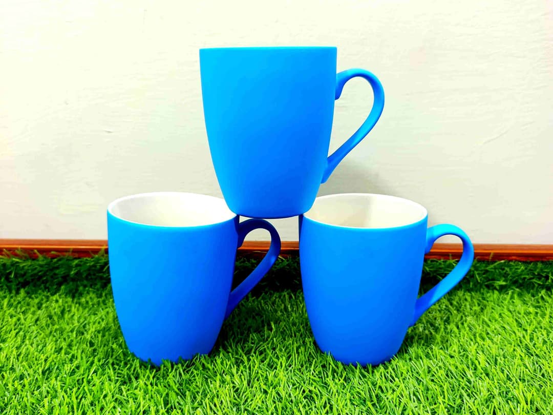 Matte Finish Bone China Mugs Diff-Colors (6pcs) (Royal Gold) img 2