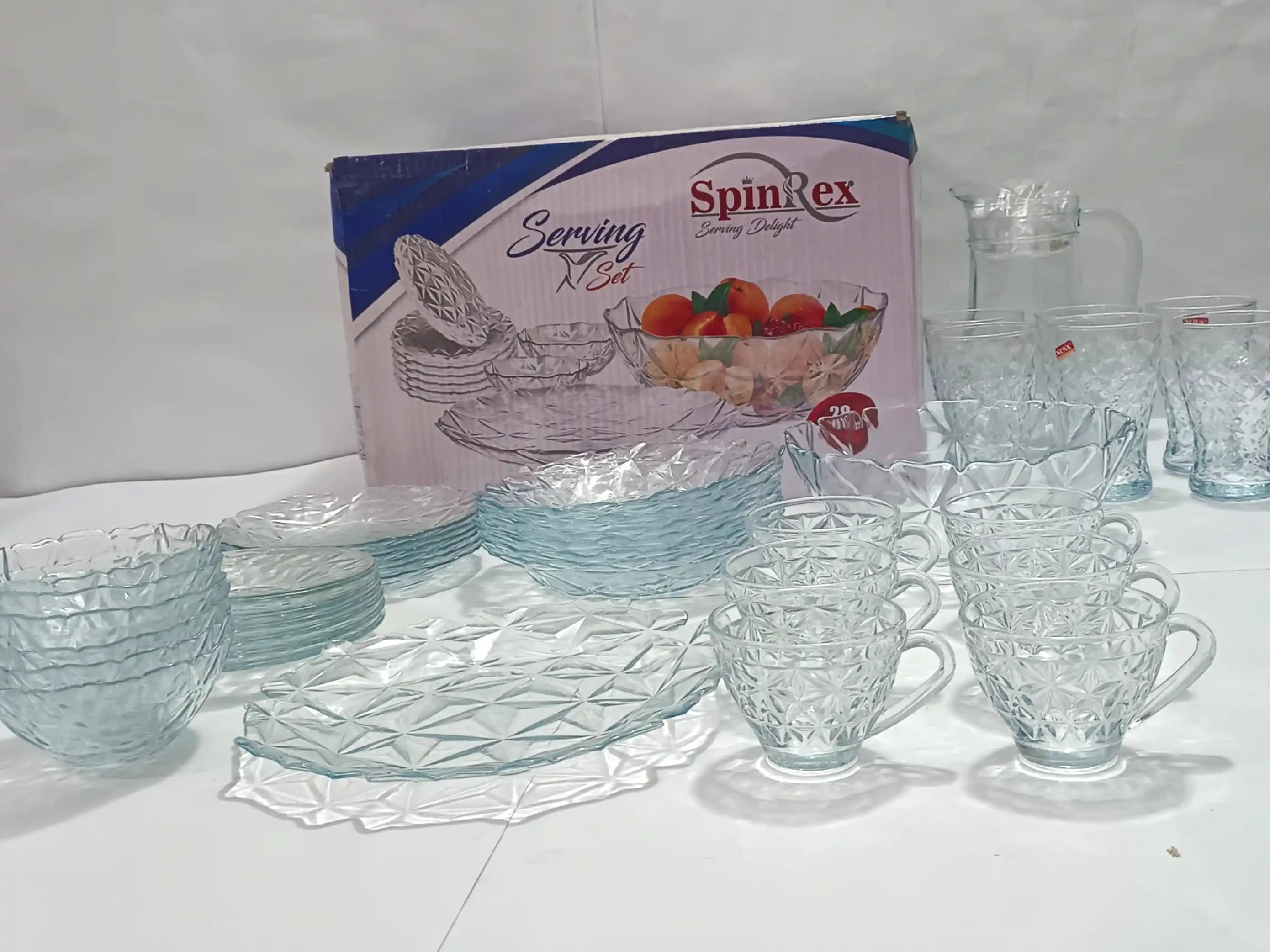 Tempered Glass Diamond Dinner Set 12-Person (Oven Use) img