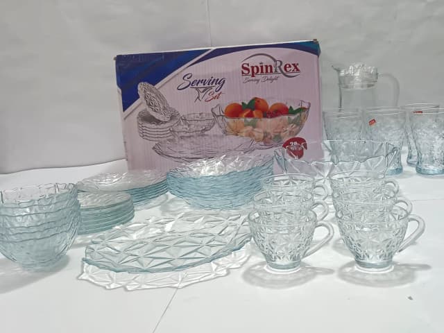 Tempered Glass Diamond Dinner Set 12-Person (Oven Use) img 01