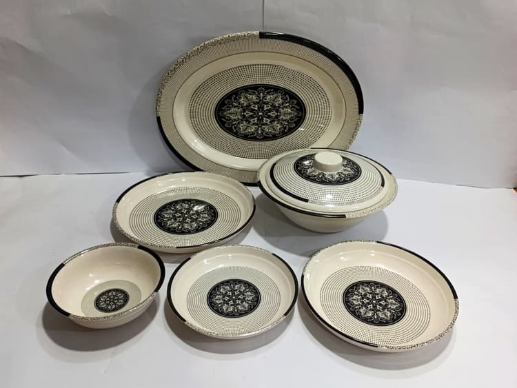 Dinner Set Melamine 6-Person Black img