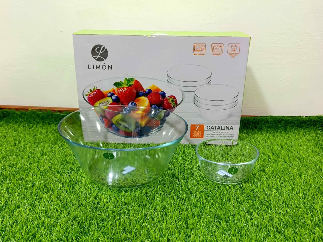 Bowl Set clear glass (7pcs) img 2