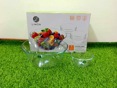 Bowl Set clear glass (7pcs) mini img 11