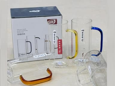 Mug Crystal Glass (4-Pcs) Colorfull mini img 1