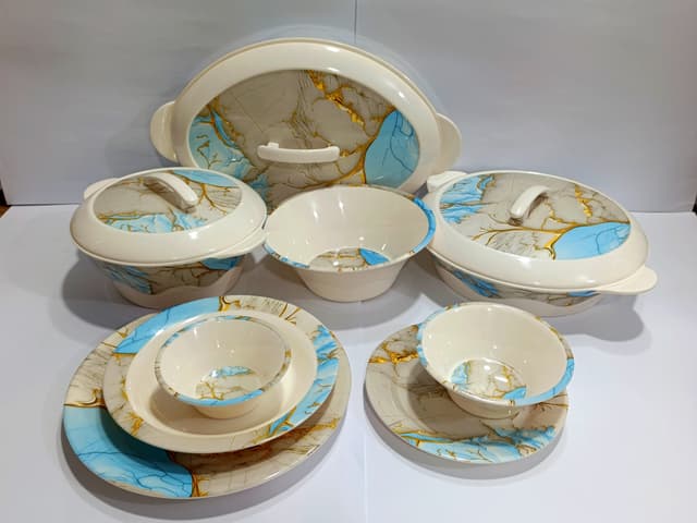 Dinner Set Melamine (8-Person) 72-Pcs Green img 01