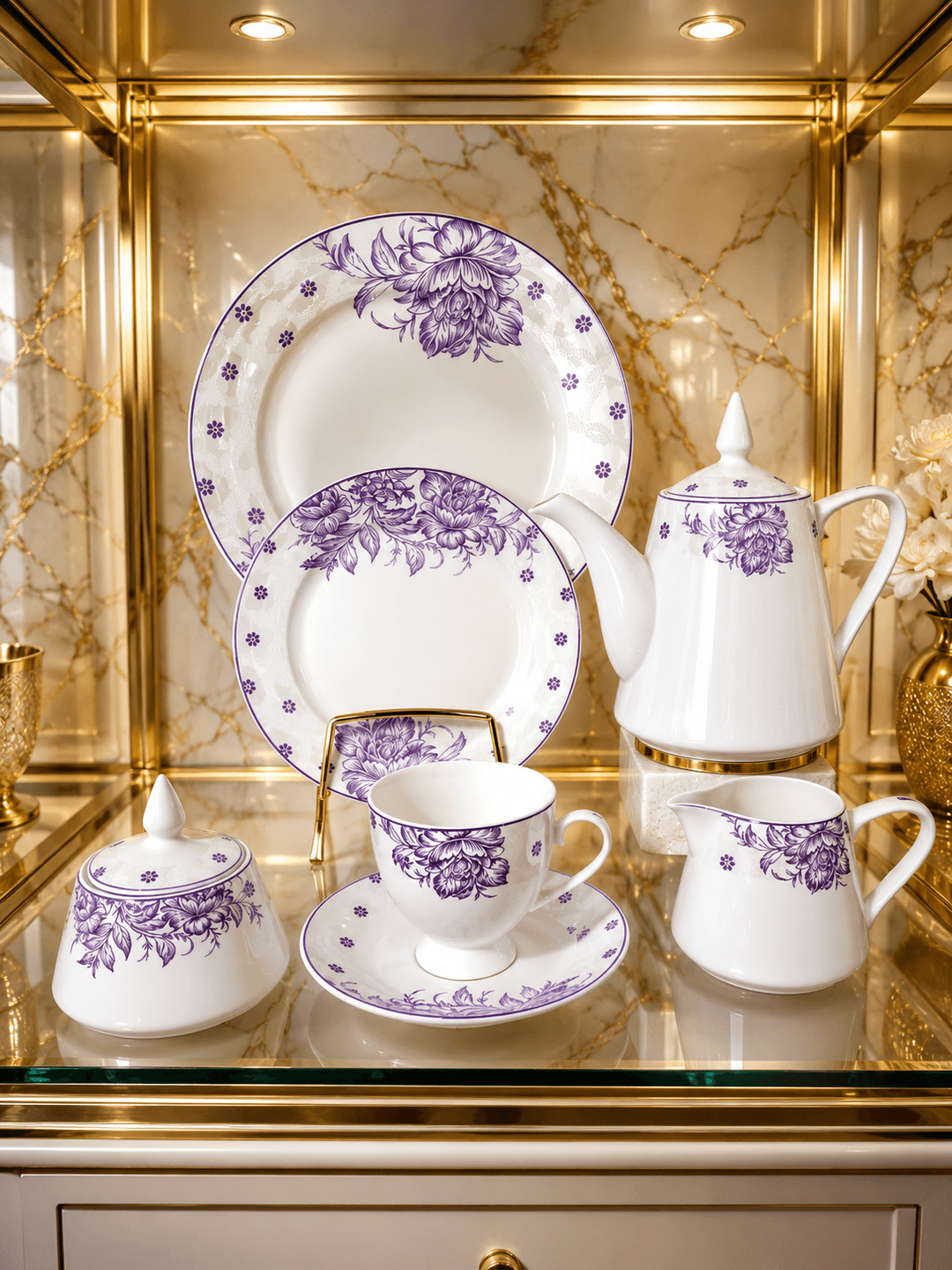 Tea Set Bone China (24 pcs) img 1