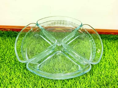 Glass dry fruit or salad plate (imported) mini img 2