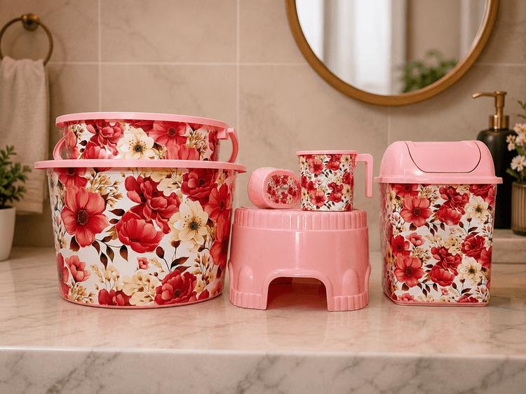 Bathroom Set (7pcs) Printed img