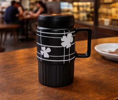 Fine Heavy Ceramic Mug with Screw Cap 2 mini img 1