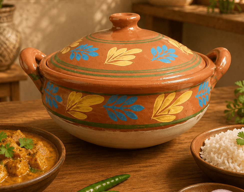 Clay Handi With lid (Medium) img 1