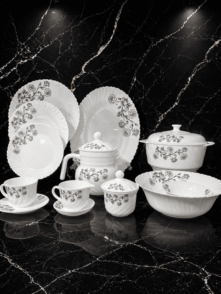 Dinner Set Marble 72-pcs(Opal Glass) img