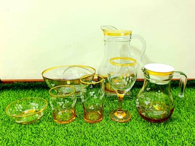 Cool Set Clear Glass (28 Pcs) Printed 2 mini img 1