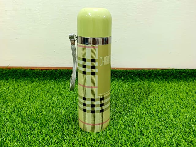 Water Bottle stainless steel (Light yellowish-green) img 01