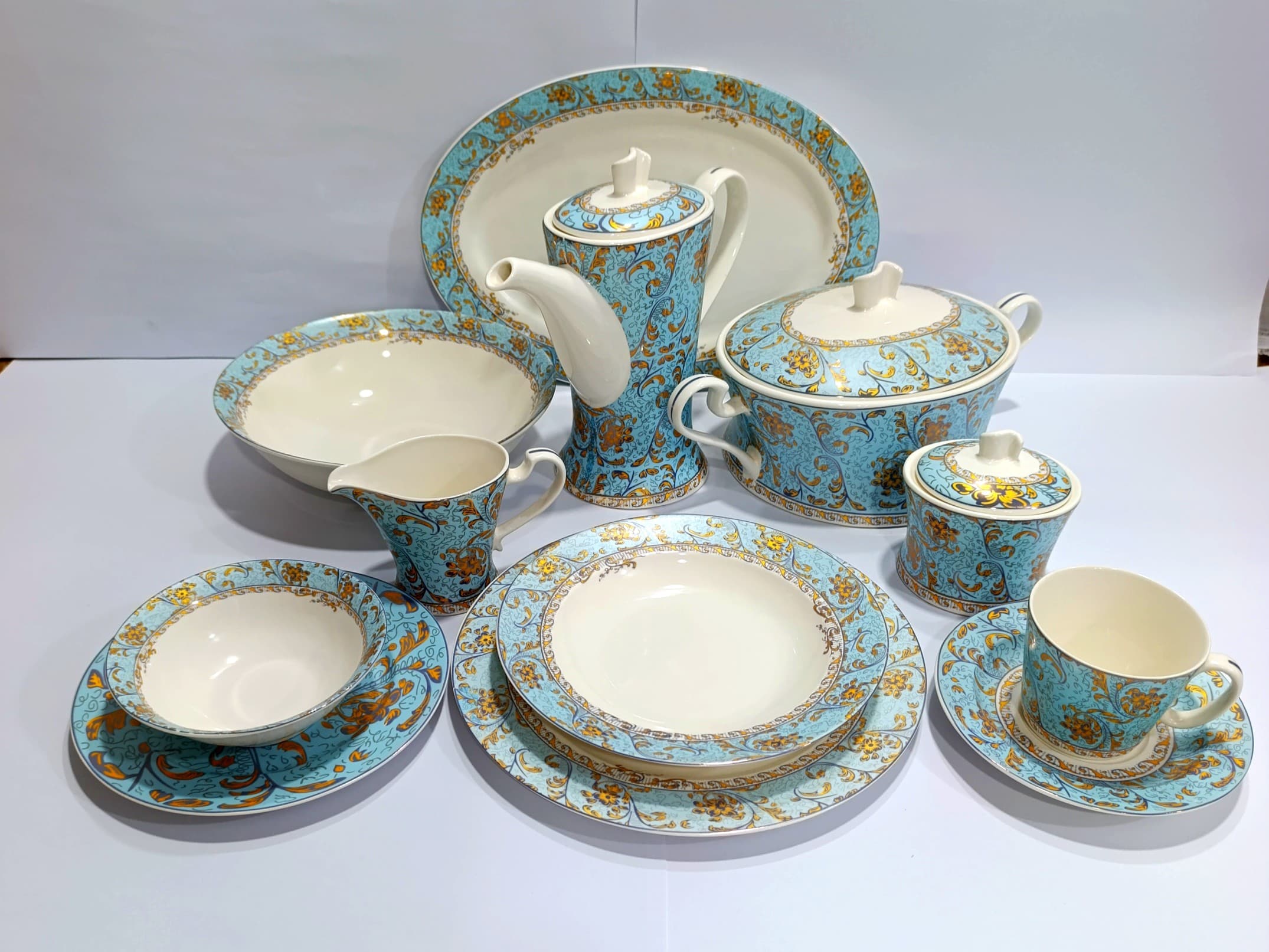 Dinner Set Ceramic (61-Pcs) Green img