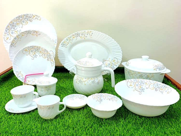 Dinner Set Opal glass 72-pcs White  img