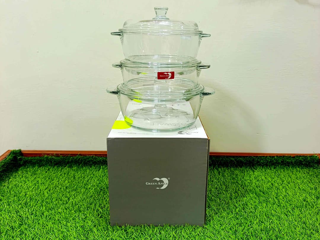 Bowl Set With Glass Lids (3 bowls) img 3