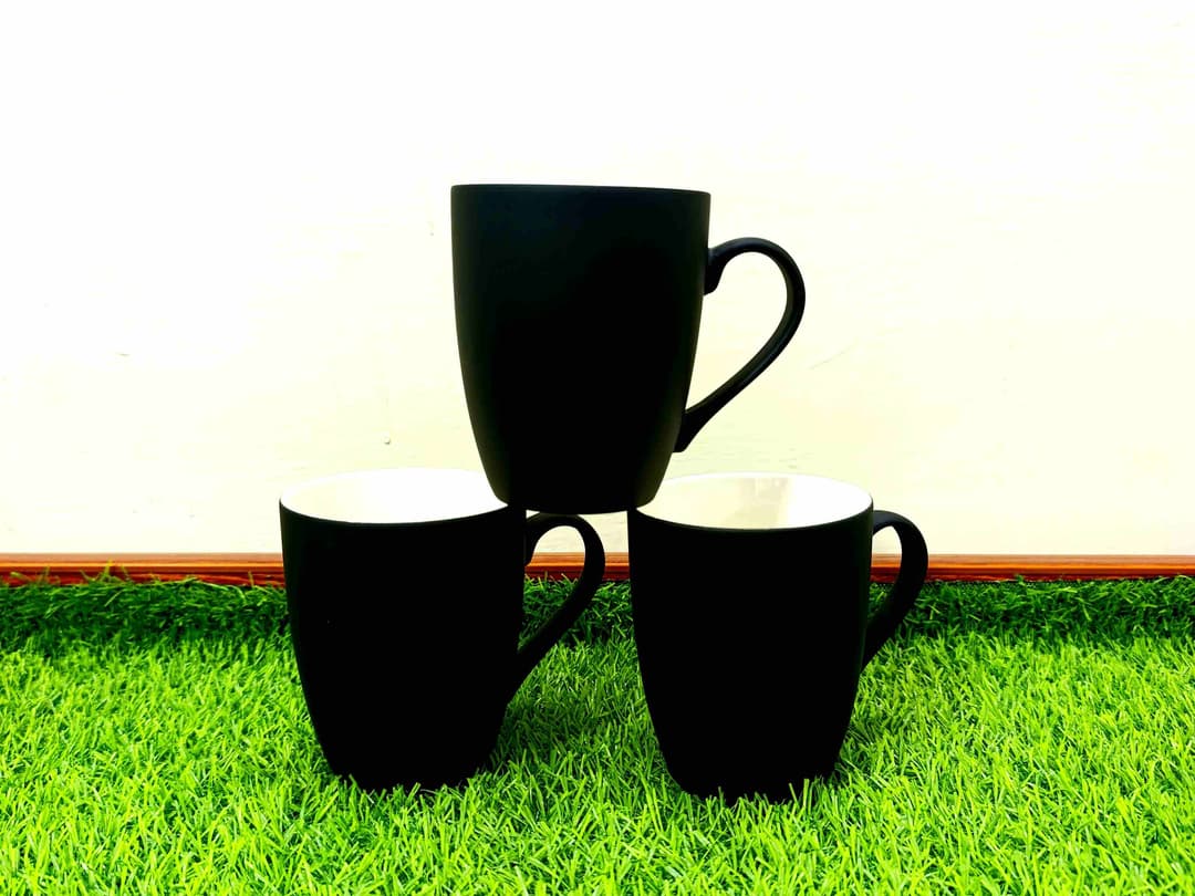 Matte Finish Bone China Mugs Diff-Colors (6pcs) img 2