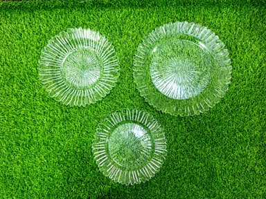 Tempered Glass Plate Set (Oven Use)18-Pcs Sunny mini img 3