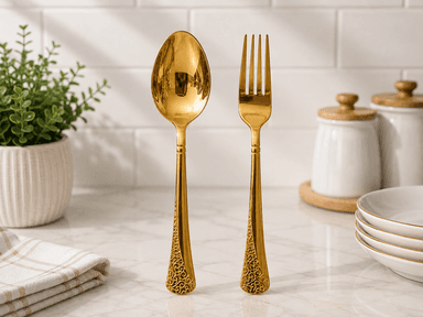 Gold Colored Forks (3pcs) mini img 2
