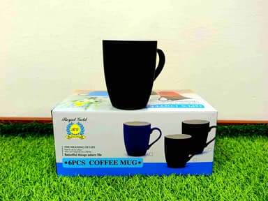 Matte Finish Bone China Mugs Diff-Colors (6pcs) mini img 5