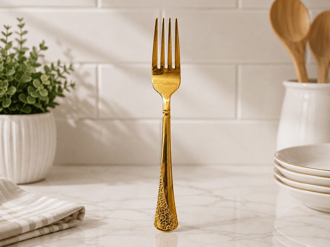 Gold Colored Forks (3pcs) img 1