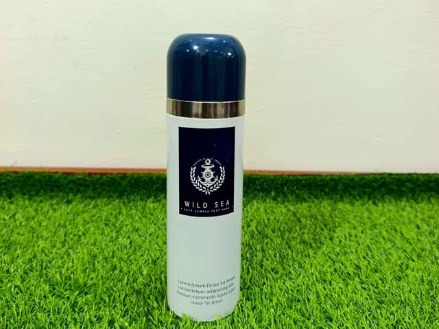 Water Bottle stainless steel (White and dark Blue) img 01