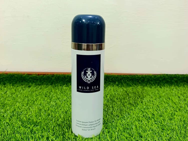 Water Bottle stainless steel (White and dark Blue) img
